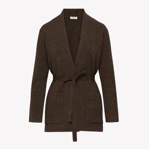 Ty Short Cardigan in Rich Mocha Brown